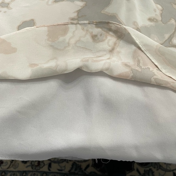 Simply Vera women. Vera wang 3/4 sleeve floral print gray chiffon top size PXS - Picture 5 of 7